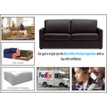Adorn India Exclusive Flavio Leatherette Three Seater Sofa (Brown)