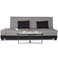 3 Seater Sofa Cum Bed Exclusive Two Tone Blake (Light Grey & Black), Wood, Foam