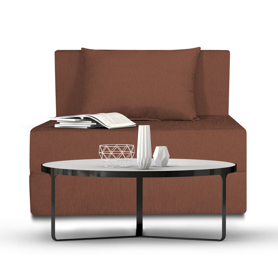 Adorn India Easy Alyn 3x6 sofa-cum-bed in brown