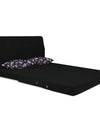 Adorn India Easy Highback Two Seater Sofa Cum Bed Floral 4' x 6' (Black)