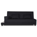 3 Seater Sofa Cum Bed Blake (Black), Wood, Foam