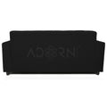 Adorn India Aleena 3 Seater Sofa(Black)