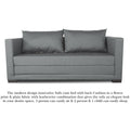 3 Seater Sofa Cum Bed Straight line (Light Grey), Wood, Foam