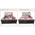 Adorn India Metal Box Spring Queen Bed with Storage-(Matte_Black)