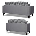 Adorn India Berlin Bricks 3+2 5 Seater Sofa Set (Grey) Martin Plus (3 Year Warranty)