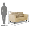 Adorn India Cortina Damask 2 Seater Sofa (Beige)