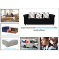 Adorn India Magnum 3 Seater Sofa (Black)