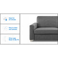 Adorn India Straight Line Five Seater Sofa Set 3-1-1 (Grey)