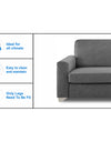 Adorn India Straight Line Five Seater Sofa Set 3-1-1 (Grey)