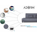 3 Seater Sofa Cum Bed Blake (Dark Grey), Wood, Foam