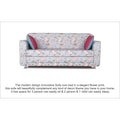 Adorn India Roselyn Wood 3-Person Sofa Cum Bed (Blue)