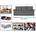 Adorn India Alexia 3 Seater Sofa(Grey), Wood, Foam