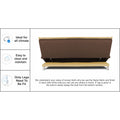 Adorn India Exclusive Two Tone Arden 4 Seater Wood Sofa Cum Bed 4 x 6 (Brown & Beige) (3 Year Warranty)