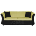 Adorn India Acura 3 Seater Sofa(Green & Black)