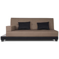 3 Seater Sofa Cum Bed Exclusive Two Tone Blake (Camel & Black), Wood, Foam