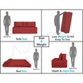 Adorn India Foam Easy 2-Person Sofa Cum Bed Alyn 4'X 6' (Maroon) (1 Year Warranty)