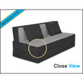 Adorn India Easy 4 Seater Sofa Cum Bed (2 Years Warrenty Quality Foam)-Perfect for Seat & Sleep Washeble Polyster Fabric Cover (Black & Grey) 6'x6'.Pillows Free (1 Year Warranty)