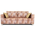 Adorn India Alanza 3 Seater Sofa Digitel Print (Beige)