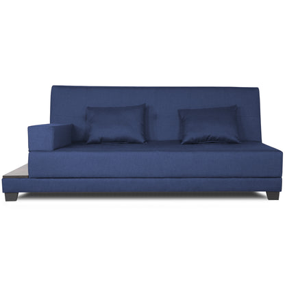 Adorn India Blake 3 Seater Sofa Cum Bed (Blue)