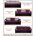 Adorn India Polar Black Metal Three Seater Sofa Cum Bed with Storage (6 x 5) (Purple)