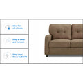 Adorn India Astor 3+2 5 Seater Sofa Set (Camel) (3 Year Warranty)
