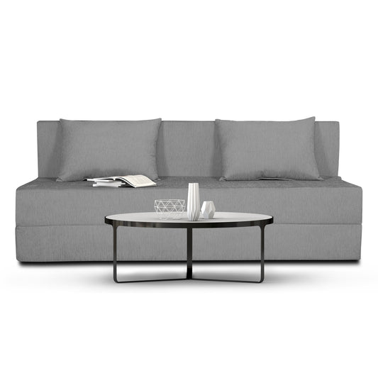 Adorn India Easy Three Seater Sofa Cum Bed Alyn 6'x 6' (Grey)