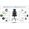 Adorn India Marvel Adjustable High Back Breathable Mesh, Rubberwood Office Executive Ergonomic Chair (Black)