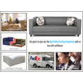 Adorn India Brisco 3 Seater Sofa (Light Grey), Wood, Foam