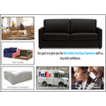 Adorn India Exclusive Flavio Leatherette 3-1-1 Sofa Set (Black)