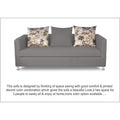 Adorn India Alita 3 Seater Compact Sofa (Light Grey)