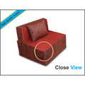 Adorn India Easy 1 Seater Sofa Cum Bed Poly Cotton (Maroon and Black) (3 x 6) (1 Year Warranty)