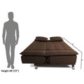 4 Seater Sofa Cum Bed Arden 4x6(Brown)