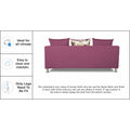 Adorn India Alita 3 Seater Compact Sofa (Light Purple, wood)