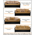 Adorn India Polar Black Metal Three Seater Sofa Cum Bed with Storage (6 x 5) (Beige)