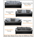 Adorn India Polar Black Metal Three Seater Sofa Cum Bed with Storage (6 x 5) (Light Grey)