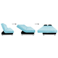 Alyssum 3 Seater Sofa Cumbed (Sky Blue & Black)