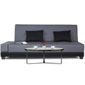 3 Seater Sofa Cum Bed Exclusive Two Tone Blake (Dark Grey & Black), Wood, Foam