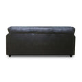 Adorn India Webster Leatherette Three Seater Sofa (Black)