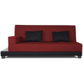 3 Seater Sofa Cum Bed Exclusive Two Tone Blake (Maroon & Black), Wood, Foam