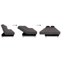 Adorn India Alyssum 3 Seater Sofa Cumbed (Grey & Black)