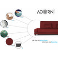 3 Seater Sofa Cum Bed Blake (Maroon), Wood, Foam