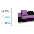 Adorn India Adillac 5 Seater Corner Sofa(Right Side)(Light Purple & Black)