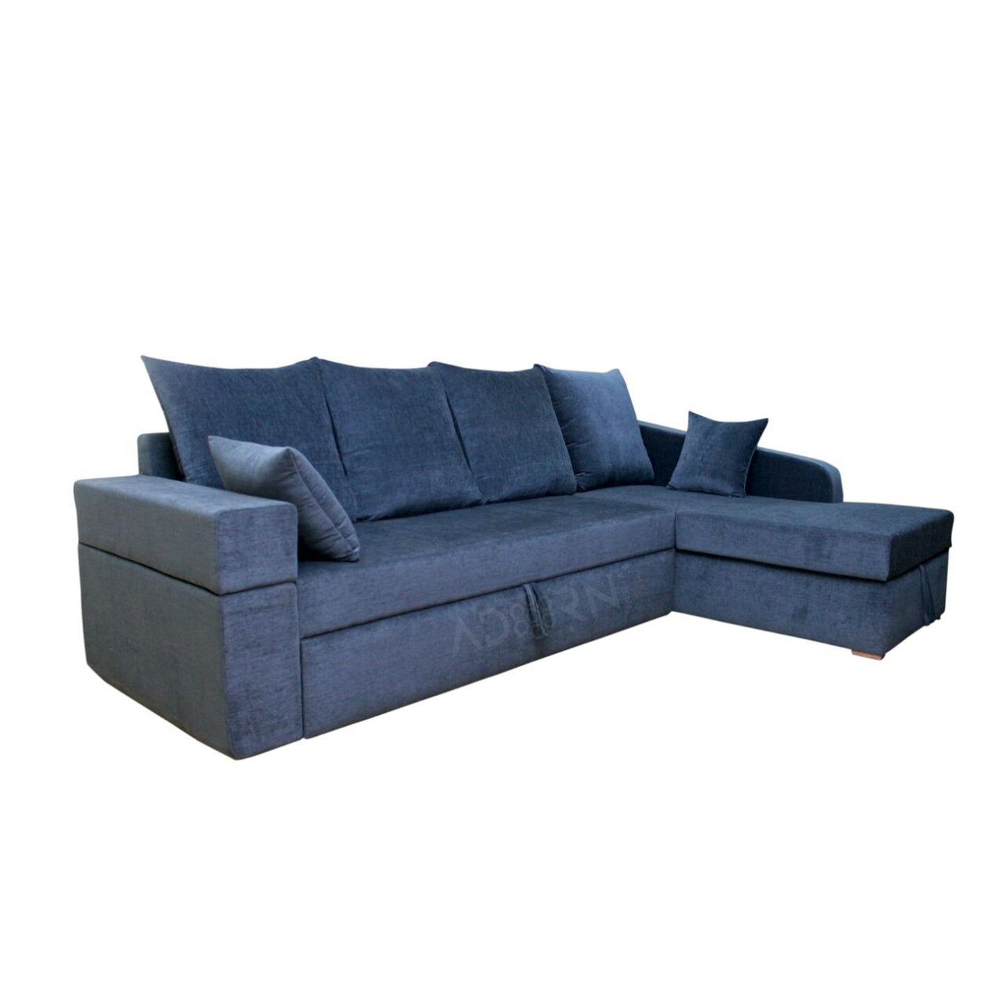 Adorn India Comfort Line Corner Cumbed 6 Seater Sofa (Grey)