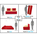 3 Seater Sofa Cum Bed Easy (Red) d and Beige (5x6)