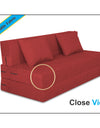 Adorn India Easy Three Seater Sofa Cum Bed Alyn 6'x 6' (Maroon)