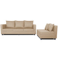 New Straight Line Modular 5 Seater Sofa Set (Beige) - Wood