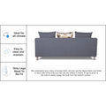 Adorn India Alita 3-1-1 Compact 5 Seater Sofa Set (Dark Grey), Wood, Foam