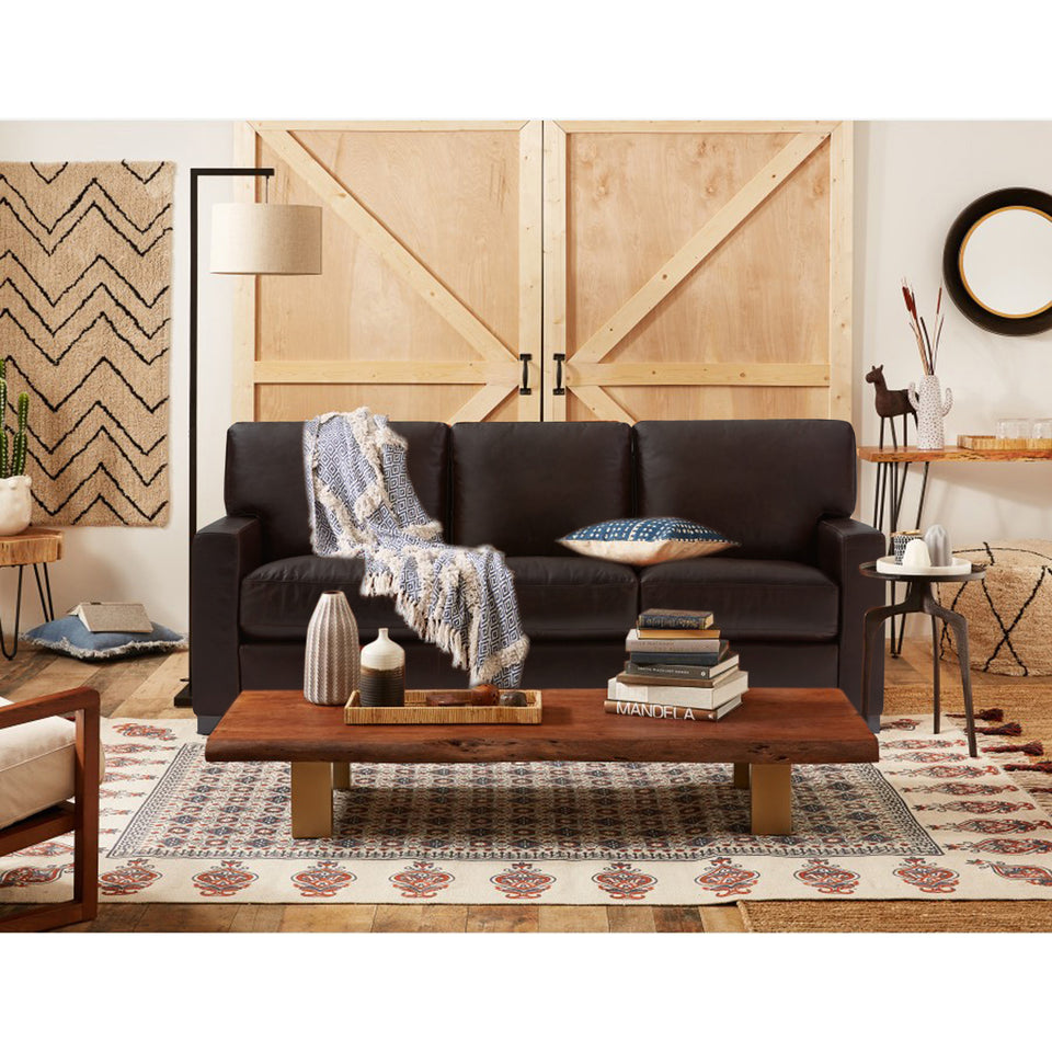 Exclusive Rosina Leatherette 3 Seater Sofa (Dark Brown)