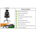 Adorn India Marvel Adjustable High Back Breathable Mesh, Rubberwood Office Executive Ergonomic Chair (Black)