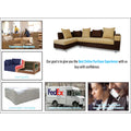 Adorn India Adillac 5 Seater Corner Sofa(Left Side Handle)(Brown & Beige), Wood, Foam
